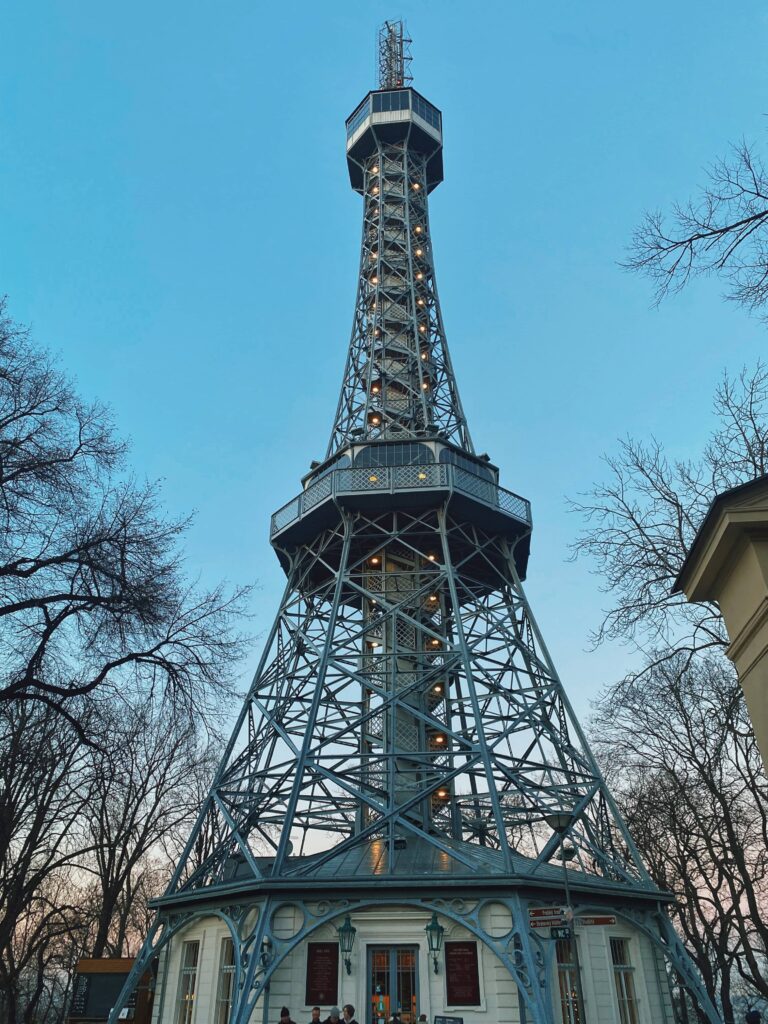 Petrin Tower in Prague, Czechia