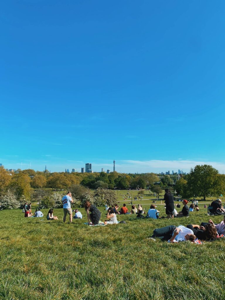 View of London's skyline from Primrose Hill 