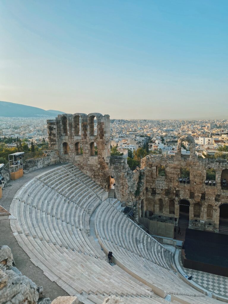 The Theatre of Dionysus on the Acropolis Hill in Athens
