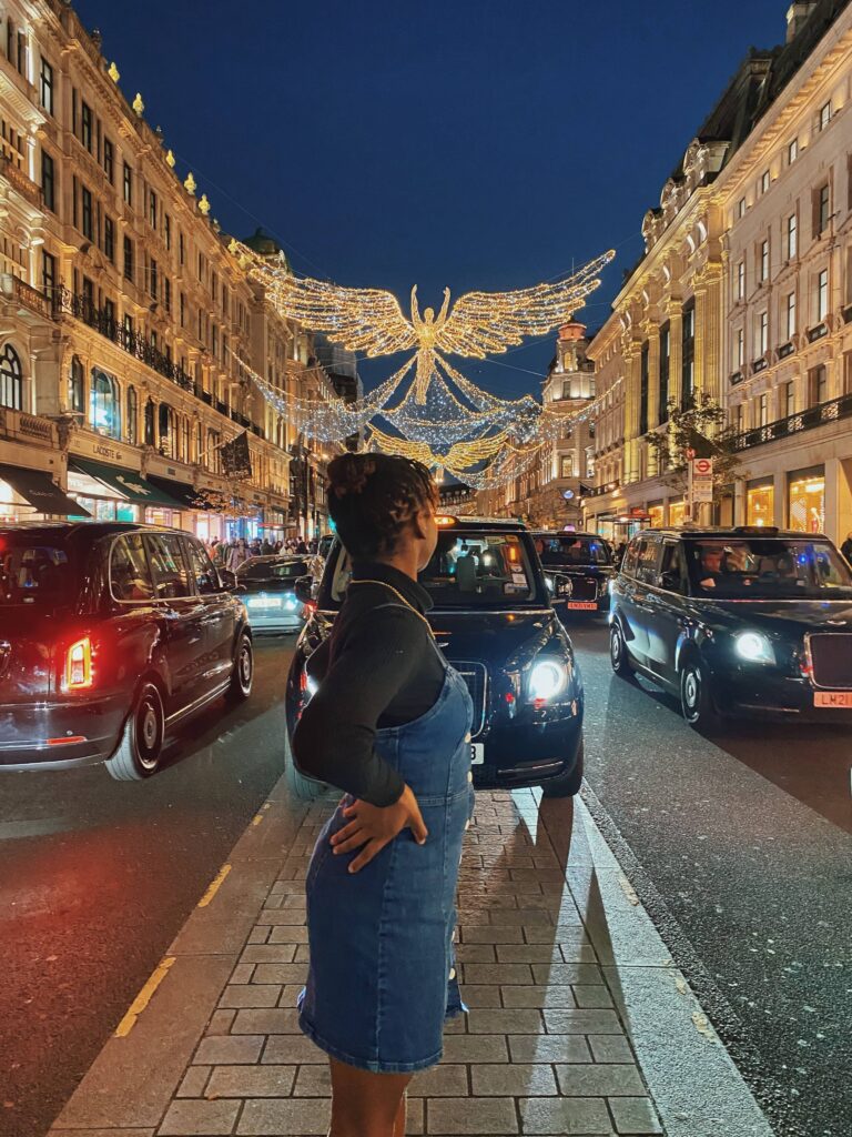 Christmas light displays on Regent Street, London