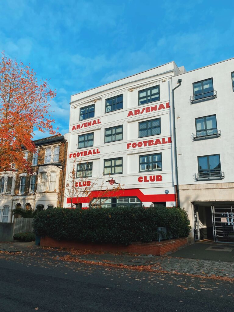 Arsenal Stadium facade in Highbury, Islington