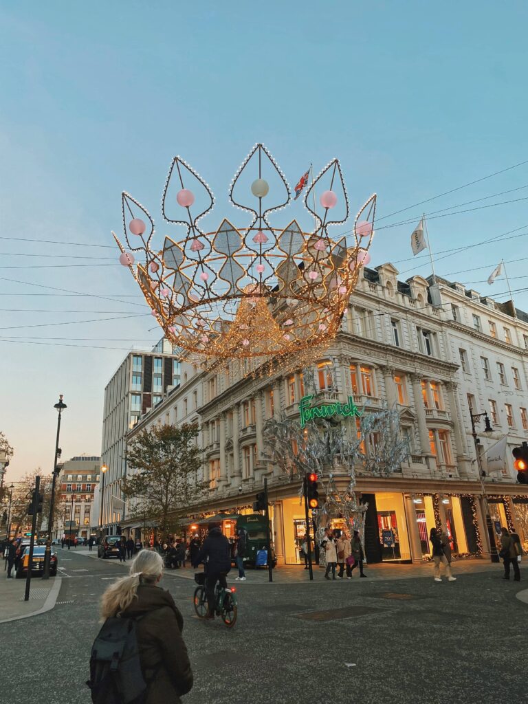 Christmas displays at Fenwick, London