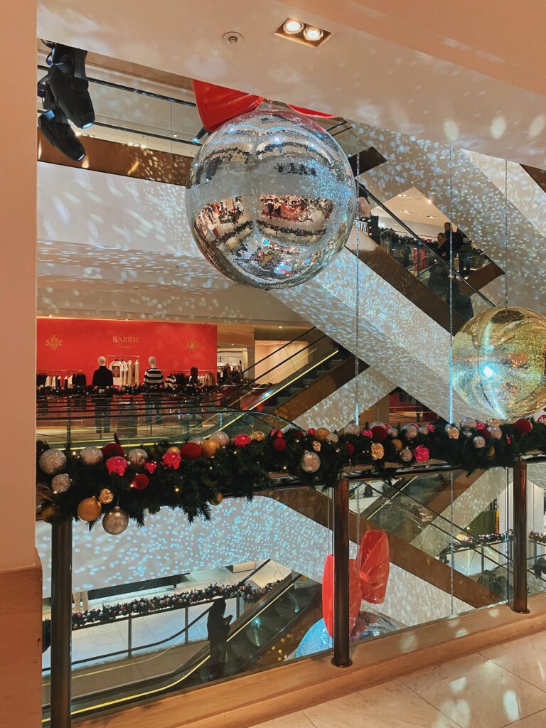 Festive displays in Selfridges, London