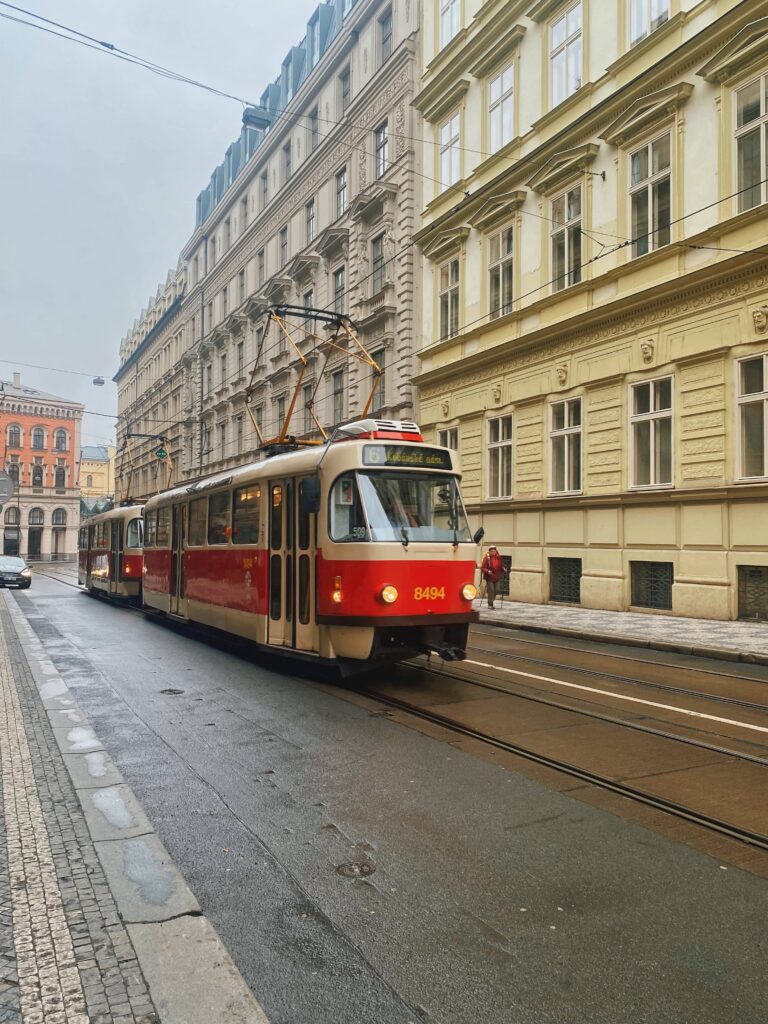 A tram in Prague