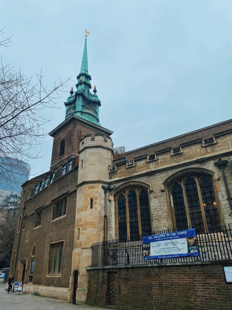 Exterior view of All Hallows by the Tower