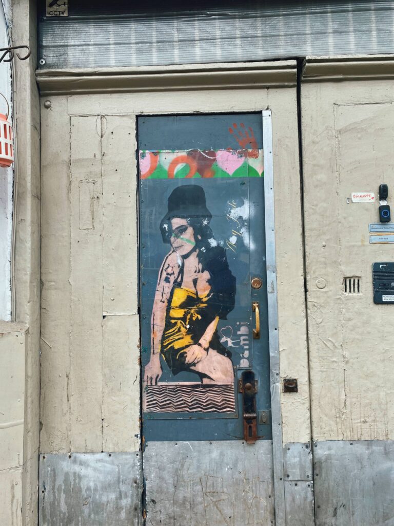 Amy Winehouse mural by Bambi in Camden