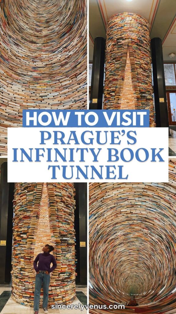 How to Visit the Infinity Book Tunnel in Prague pin