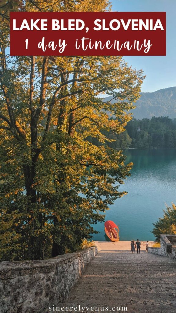 One day in Lake Bled, Slovenia itinerary pin