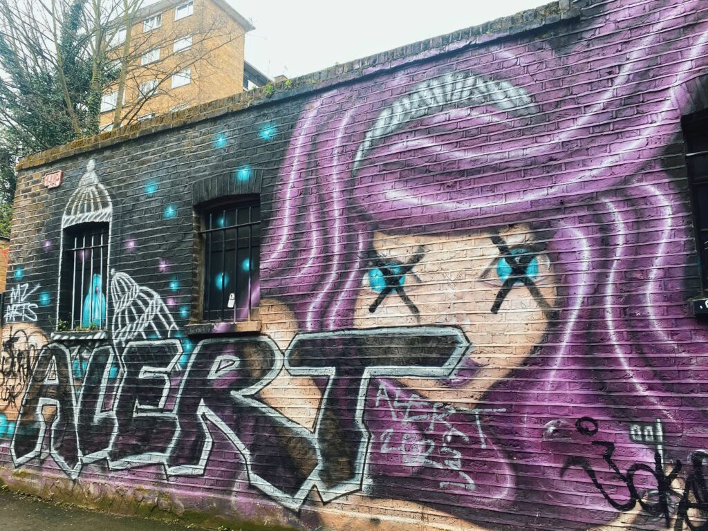 Street art on Miller Street in Camden