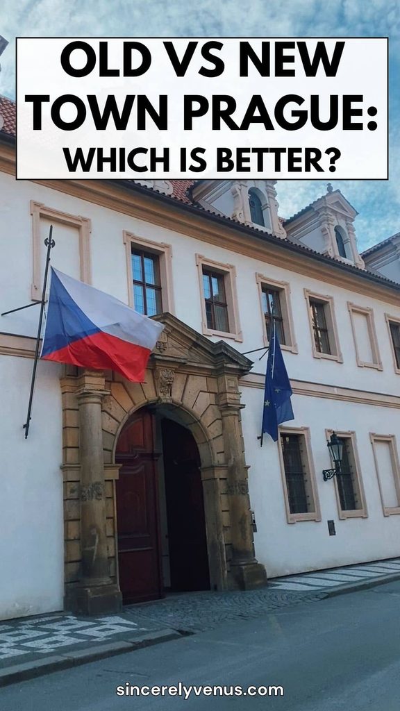 Old Town vs New Town Prague pin
