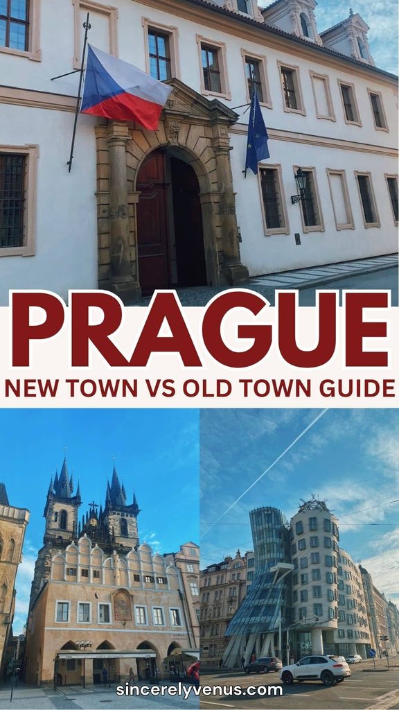Old Town vs New Town Prague pin