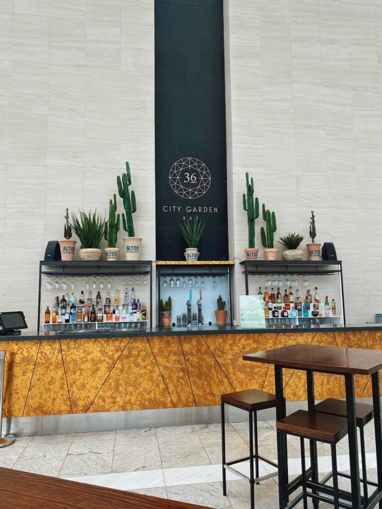 View of City Garden Bar in Sky Garden, London