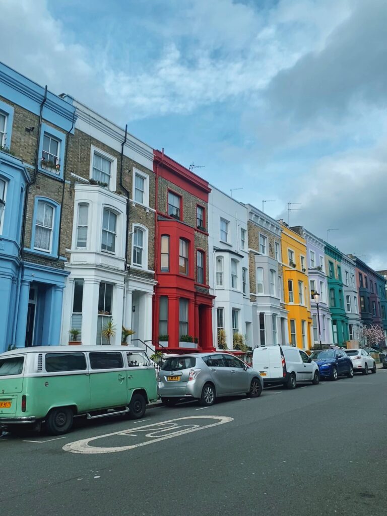 Colorful Houses in Notting Hill, London