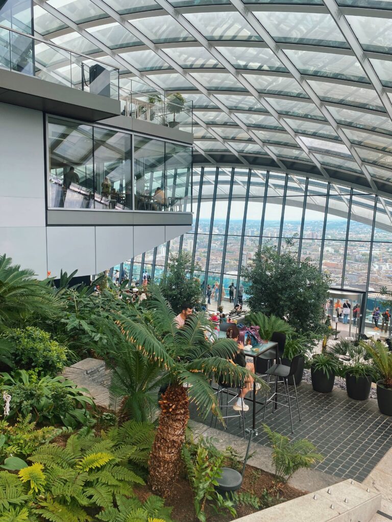 Interior of Sky Garden in London