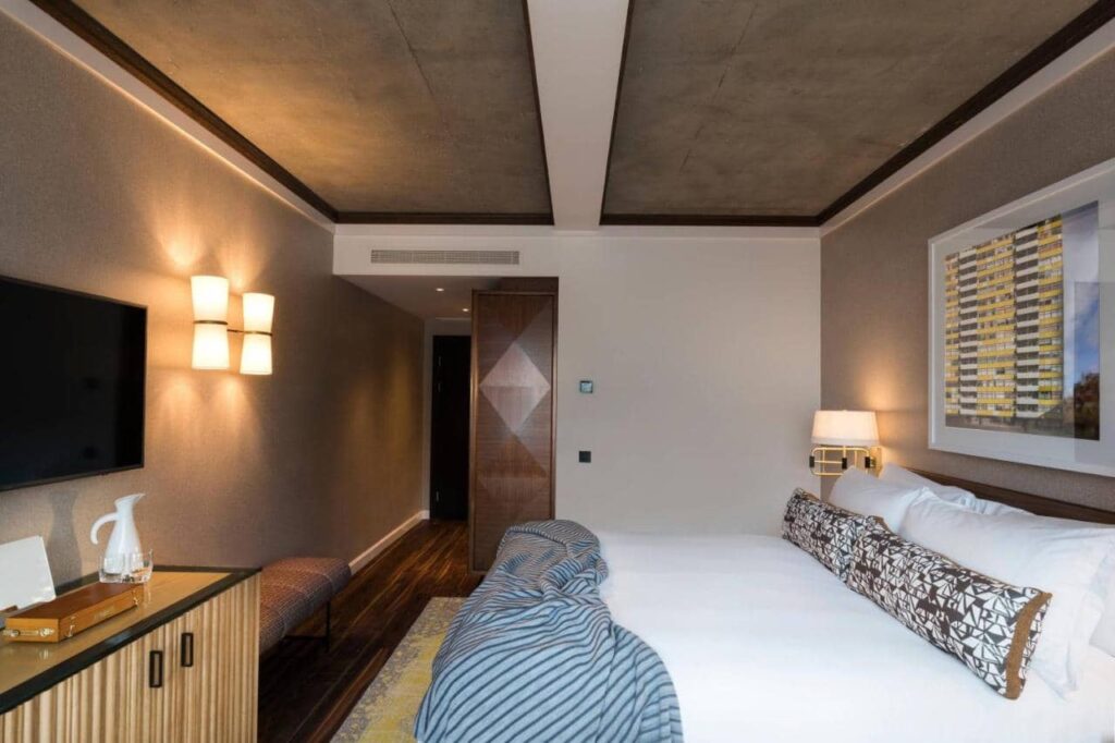 Bedroom view of Bankside Hotel London