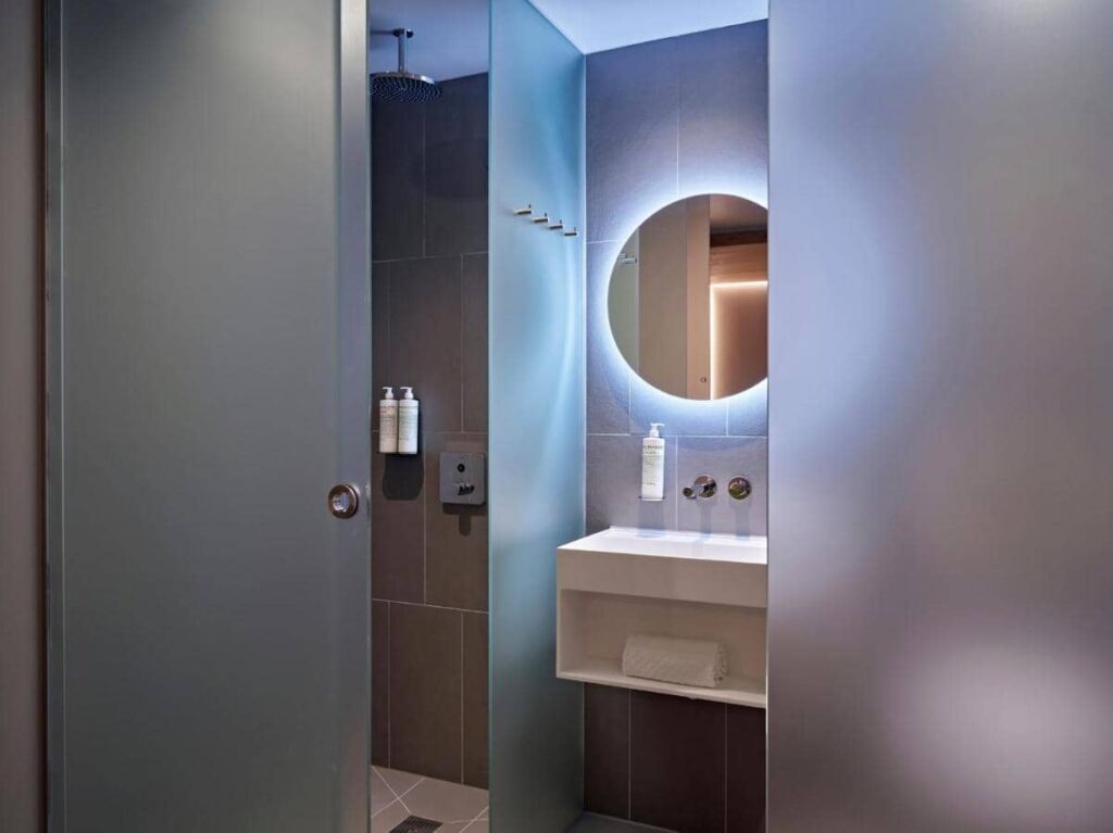 Bathroom view of Zedwell Piccadilly Circus hotel in London