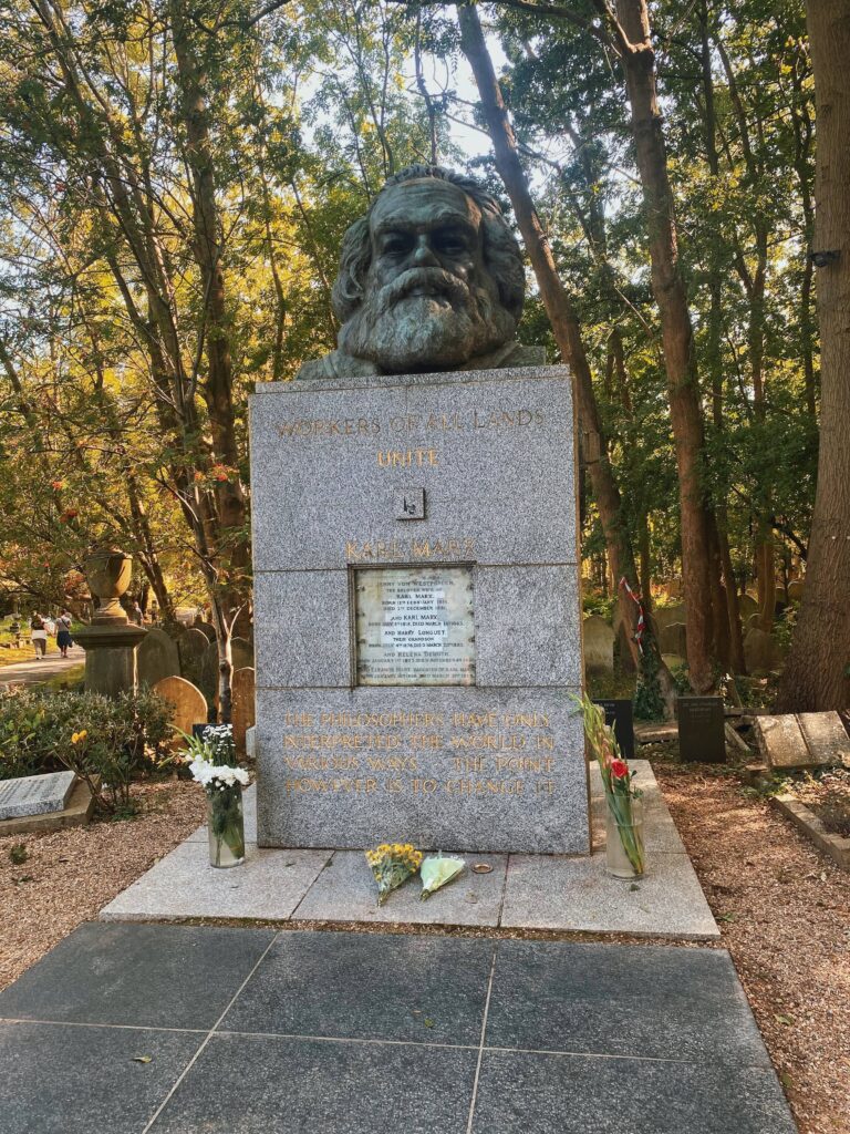 Karl Marx's resting place at Highgate Cemetery